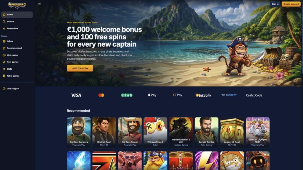 goksite zonder cruks homepage van winner island